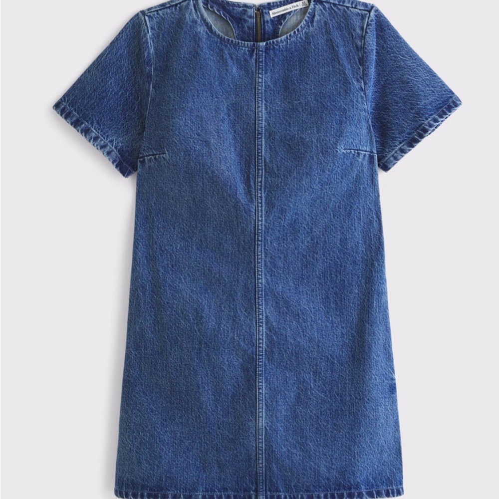 Abercrombie & Fitch Blue Denim Dress Medium Tall